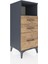 Hyperion Komodin Tek Raflı 3 Çekmeceli 44X44X106 Antrasit-Çam 2