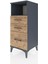 Hyperion Komodin Tek Raflı 3 Çekmeceli 44X44X106 Antrasit-Çam 3
