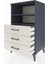 Hyperion Komodin 2 Raflı 3 Çekmeceli 60X44X106 Antrasit-Aytaşı 4