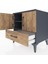 Hyperion Komodin 2 Raflı Tek Çekmeceli 2 Kapaklı 60X44X64 Antrasit-Çam 5