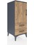 Hyperion Komodin 2 Raflı 2 Çekmeceli Tek Kapaklı 44X44X106 Antrasit-Çam 2