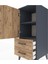Hyperion Komodin 2 Raflı 2 Çekmeceli Tek Kapaklı 44X44X106 Antrasit-Çam 5