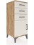 Hyperion Komodin Tek Raflı 3 Çekmeceli Tek Kapaklı 44X44X106 Çam-Aytaşı 2