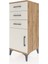 Hyperion Komodin Tek Raflı 3 Çekmeceli Tek Kapaklı 44X44X106 Çam-Aytaşı 3