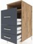 Kronos Komodin Tek Raflı 3 Çekmeceli 44X59X96 Çam-Antrasit 5