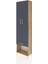 Arges Dolap 4 Raflı Tek Çekmeceli 2 Kapaklı 60X30X221 Çam-Antrasit 3