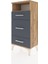 Arges Komodin Tek Raflı 3 Çekmeceli 44X30X96 Çam-Antrasit 3