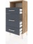 Arges Komodin Tek Raflı 3 Çekmeceli 44X30X96 Çam-Antrasit 4