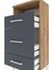 Arges Komodin Tek Raflı 3 Çekmeceli 44X30X96 Çam-Antrasit 5