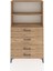 Arges Dolap 2 Raflı 4 Çekmeceli 88X30X163 Çam-Çam 1