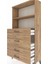 Arges Dolap 2 Raflı 4 Çekmeceli 88X30X163 Çam-Çam 5