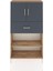 Arges Dolap 3 Raflı Tek Çekmeceli 2 Kapaklı 88X30X163 Çam-Antrasit 1