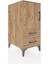 Kronos Komodin 2 Raflı 2 Çekmeceli Tek Kapaklı 44X59X96 Çam-Çam 2