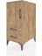 Kronos Komodin 2 Raflı 2 Çekmeceli Tek Kapaklı 44X59X96 Çam-Çam 3