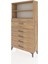 Arges Dolap 2 Raflı 5 Çekmeceli 88X30X163 Çam-Çam 3