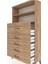 Arges Dolap 2 Raflı 5 Çekmeceli 88X30X163 Çam-Çam 5