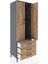 Hyperion Dolap 2 Raflı 3 Çekmeceli 2 Kapaklı 60X44X182 Antrasit-Çam 4