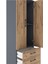 Hyperion Dolap 2 Raflı 3 Çekmeceli 2 Kapaklı 60X44X182 Antrasit-Çam 5