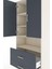 Hyperion Dolap 4 Raflı 2 Çekmeceli 2 Kapaklı 88X44X195 Aytaşı-Antrasit 5