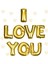 I Love You Folyo Balon Altın Renk 35 cm 1