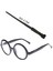 Harry Potter Asası 30 cm ve Siyah Çerçeveli Harry Potter Gözlüğü Seti 1