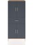 Hyperion Dolap 4 Raflı Tek Çekmeceli 4 Kapaklı 88X44X195 Çam-Antrasit 1