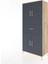 Hyperion Dolap 4 Raflı Tek Çekmeceli 4 Kapaklı 88X44X195 Çam-Antrasit 3