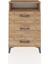 Arges Komodin Tek Raflı 3 Çekmeceli 60X30X96 Çam-Çam 1