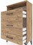 Arges Komodin Tek Raflı 3 Çekmeceli 60X30X96 Çam-Çam 5