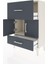Arges Komodin Tek Raflı 2 Çekmeceli 2 Kapaklı 60X30X96 Aytaşı-Antrasit 4