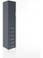 Hyperion Dolap 2 Raflı 6 Çekmeceli Tek Askılı 44X44X221 Antrasit-Antrasit 2