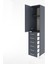Hyperion Dolap 2 Raflı 6 Çekmeceli Tek Askılı 44X44X221 Antrasit-Antrasit 4