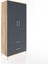 Hyperion Dolap 4 Raflı 2 Çekmeceli 2 Kapaklı 88X44X195 Çam-Antrasit 2