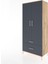 Hyperion Dolap 4 Raflı 2 Çekmeceli 2 Kapaklı 88X44X195 Çam-Antrasit 3