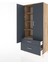 Hyperion Dolap 4 Raflı 2 Çekmeceli 2 Kapaklı 88X44X195 Çam-Antrasit 4