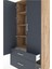 Hyperion Dolap 4 Raflı 2 Çekmeceli 2 Kapaklı 88X44X195 Çam-Antrasit 5