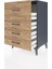Hyperion Komodin 4 Çekmeceli 60X44X96 Antrasit-Çam 4