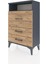 Arges Komodin Tek Raflı 3 Çekmeceli 60X30X96 Antrasit-Çam 3