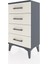 Arges Komodin 4 Çekmeceli 44X30X80 Antrasit-Aytaşı 5