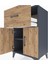 Hyperion Komodin Tek Raflı Tek Çekmeceli 2 Kapaklı 60X44X96 Antrasit-Çam 5
