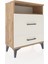 Arges Komodin Tek Raflı 2 Çekmeceli 60X30X80 Çam-Aytaşı 2