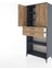 Hyperion Dolap 4 Raflı 2 Çekmeceli 2 Kapaklı 88X44X195 Antrasit-Çam 4