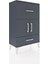 Arges Komodin Tek Raflı 2 Çekmeceli 2 Kapaklı 60X30X96 Antrasit-Antrasit 2