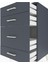 Hyperion Komodin 4 Çekmeceli 60X44X96 Antrasit-Antrasit 5