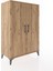 Hyperion Dolap Tek Raflı 2 Kapaklı Tek Askılı 88X44X134 Çam-Çam 2