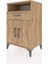 Hyperion Komodin 2 Raflı Tek Çekmeceli 2 Kapaklı 60X44X96 Çam-Çam 3