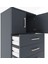 Hyperion Dolap Tek Raflı 8 Çekmeceli 2 Kapaklı 60X44X182 Antrasit-Antrasit 5