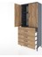 Hyperion Dolap 3 Raflı 4 Çekmeceli 2 Kapaklı 88X44X195 Antrasit-Çam 4