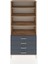 Hyperion Dolap 4 Raflı 4 Çekmeceli 88X44X195 Çam-Antrasit 1