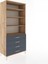 Hyperion Dolap 4 Raflı 4 Çekmeceli 88X44X195 Çam-Antrasit 2